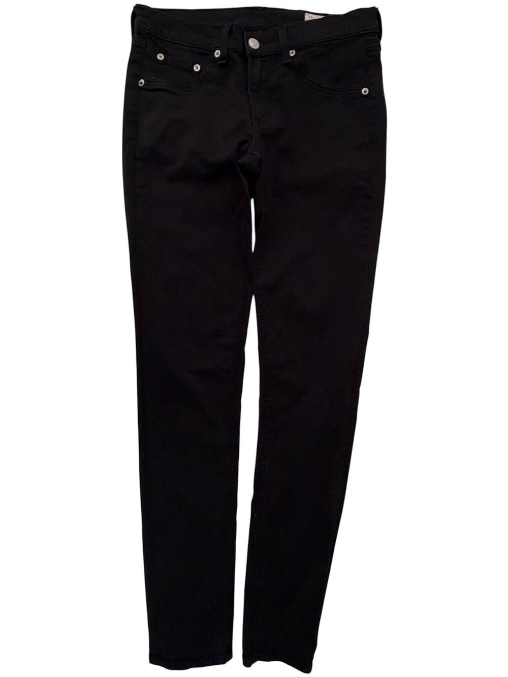 rag & bone Jeans Women's 27 Black Cotton Stretch; five-pocket design; belt loops